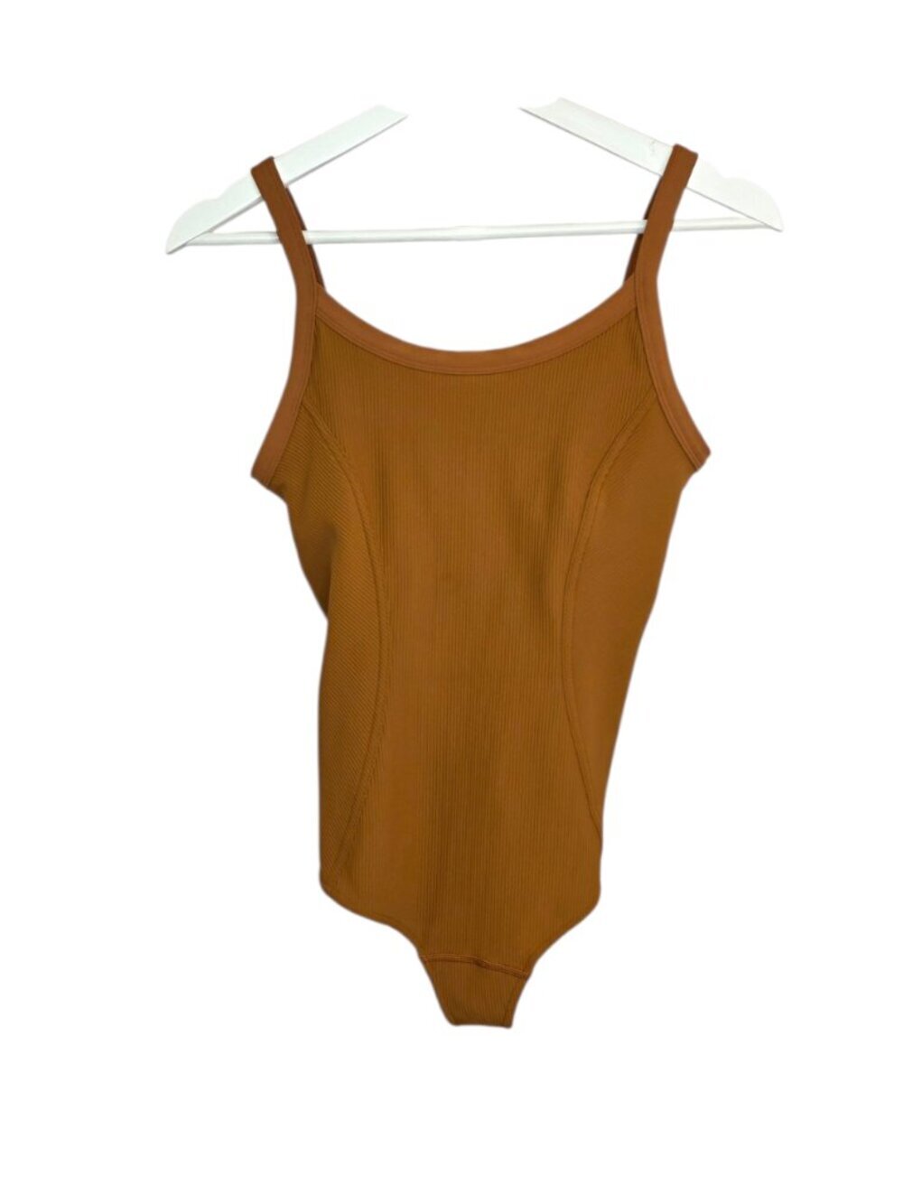 Lululemon Ribbed Yoga Bodysuit Butternut Brown, Ribbed, Luxtreme, Size 6